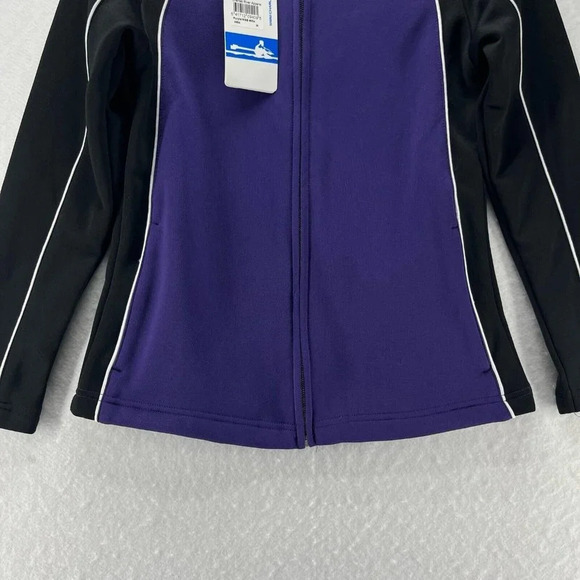 Charles River Sport Jacket Girls Sz M Olympian Warm Up Full Zip Athletic Purple - Picture 4 of 11